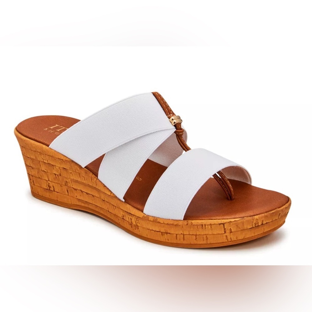 Italian Shoemakers Krissy white Wedge heels slip Sandals women’s size 9.5 shoes